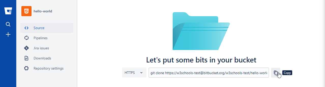 Bitbucket Push Local